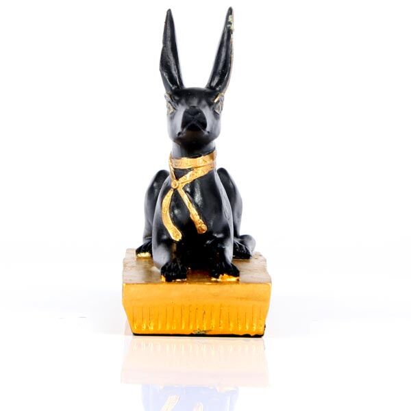Load image into Gallery viewer, Egypte - zwart goud anubis achteroverleunend
