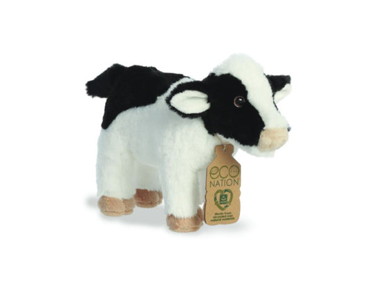 Eco nation pluchen knuffel - koe - 26 cm
