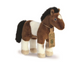 Aurora pluche knuffeldier paard - eco nation knuffel - bruin wit - 28 cm - boerderijdieren thema