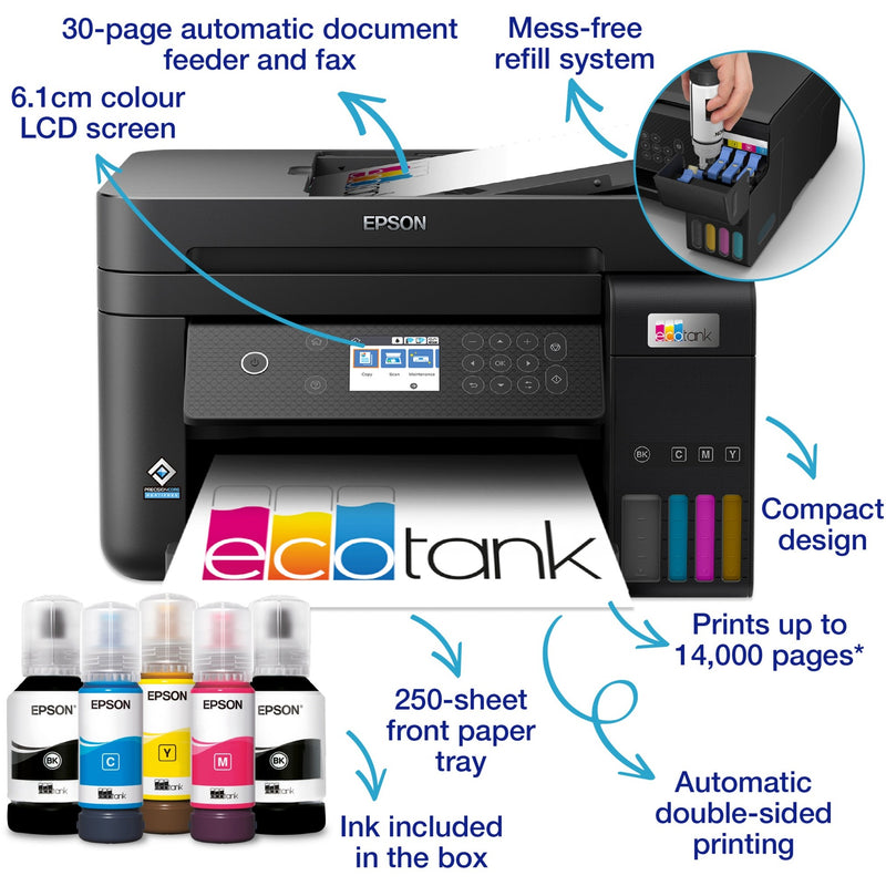 Load image into Gallery viewer, Epson EcoTank ET-3850 A4 multifunctionele Wi-Fi-printer
