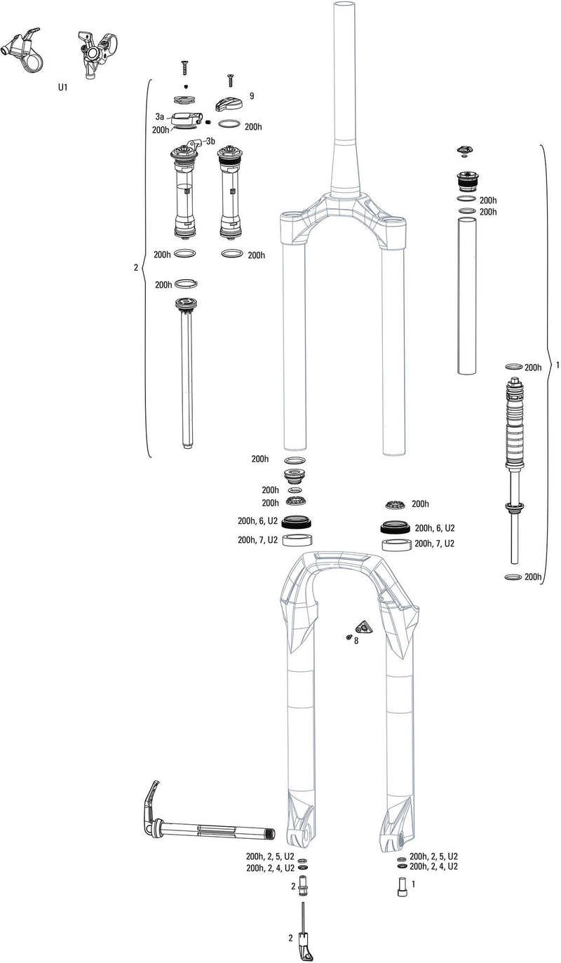 Load image into Gallery viewer, Rockshox verende voorvork judy silver tk susp.fork rs judy sil.tk 100mm black
