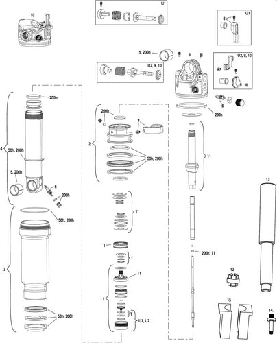 Rockshox schokdemper sidluxe ultimate 2p rear shock rs sidluxe ult.2p 185 x 50mm