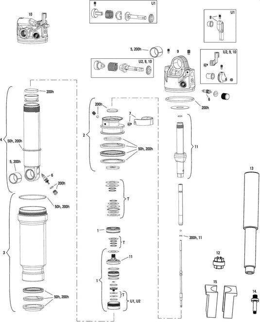 Rockshox schokdemper sidluxe ultimate 2p rear shock rs sidluxe ult.2p 165 x 37,5mm