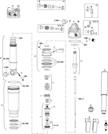 Rockshox schokdemper sidluxe ultimate 2p rear shock rs sidluxe ult.2p 190 x 37,5mm