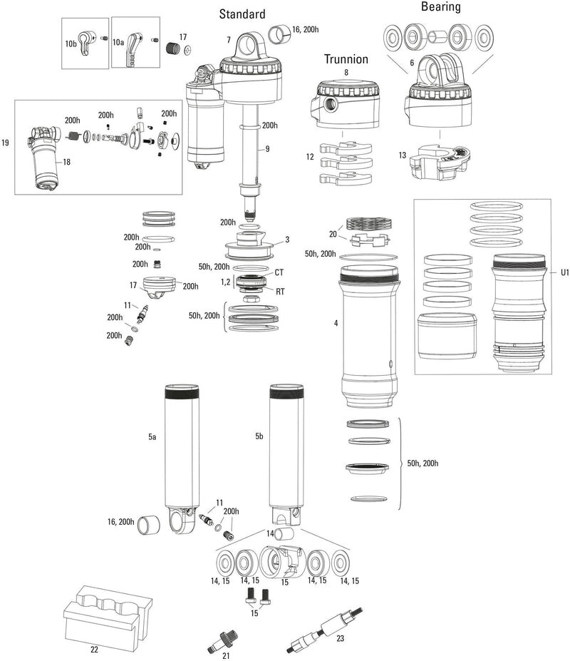 Load image into Gallery viewer, Rockshox schokdemper super deluxe ultimate rct rear shock rs sup.del.ult rct 230 x 62,5mm
