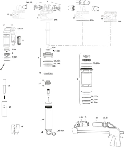 Rockshox schokdemper super deluxe ultimate flight attendant rear shock rs sup.del. ult.fa 205x60mm