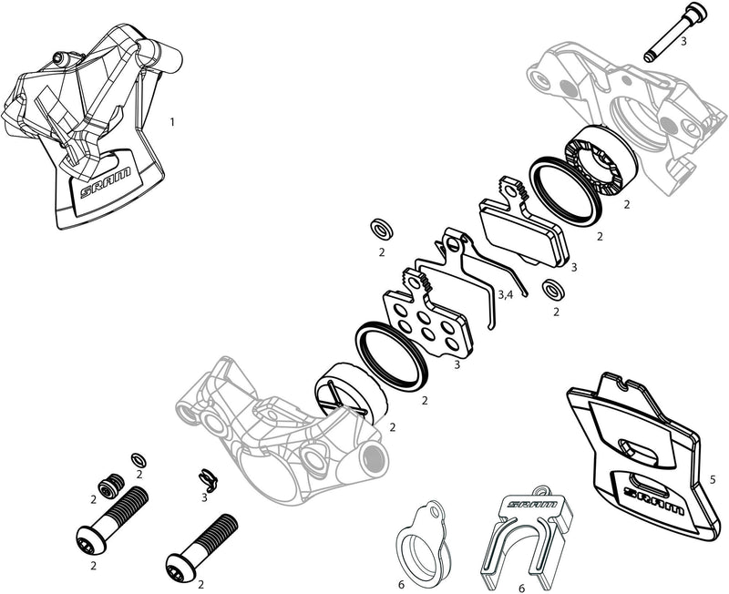 Load image into Gallery viewer, Sram schijfrem apex axs disc brake apex axs fr.brake 1300mm
