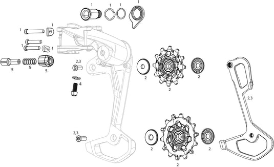Sram schaltwerk apex xplr rear derail. apex xplr 10 11-44t