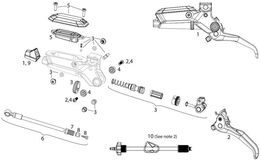 Sram schijfrem maven silver a1 disc brake maven silver rear 2000mm