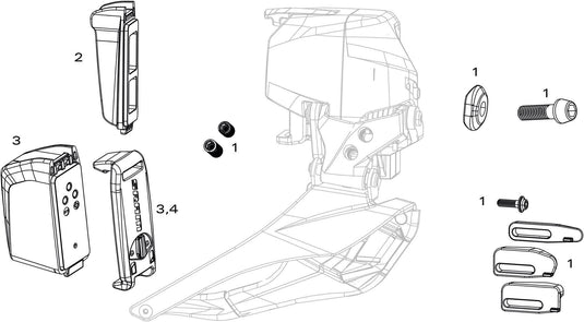 Sram voorderailleur force axs fr.derail. force axs braze-on black