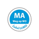 Daymark etiket 'maandag weg op woensdag' (500 stuks)