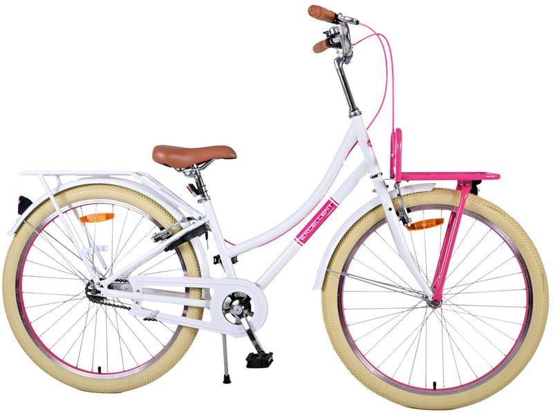 Load image into Gallery viewer, Volare Volare Kinderfiets Meisjes 26 inch Wit Twee handremmen

