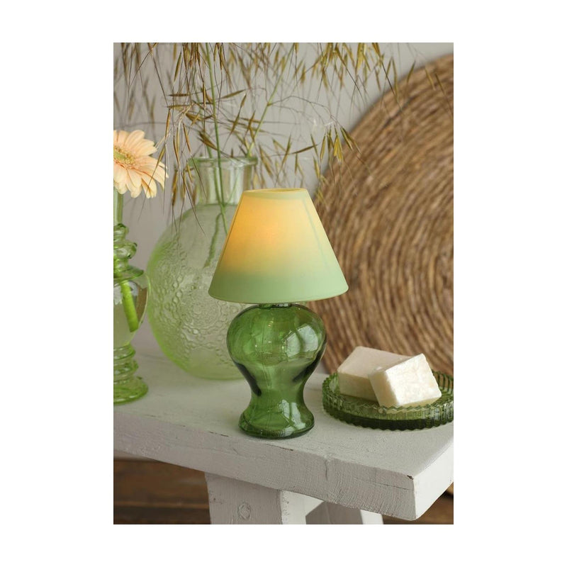 Load image into Gallery viewer, Ideas 4 seasons glas lamp amber voor theelichtje ã˜9 h.16 cm soft green
