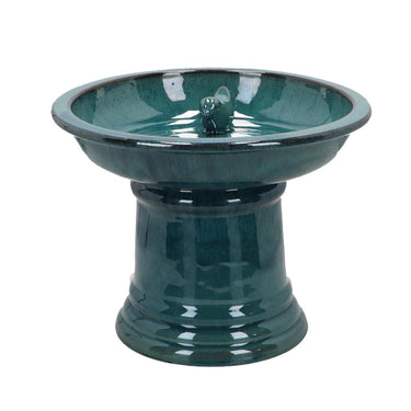 Esschert design vogelbad op voet petrol ã˜29xh23cm