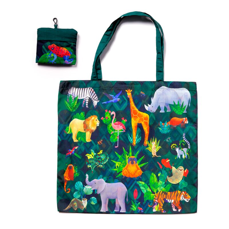 Load image into Gallery viewer, Opvouwbare tas - dierenrijk
