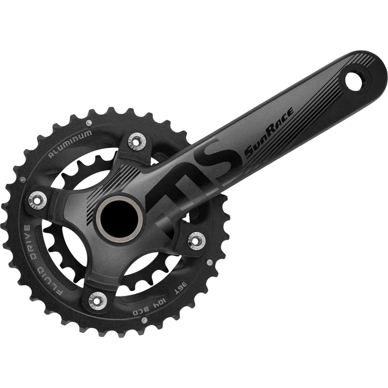 Afbeelding laden in galerijviewer, Sunrace crankstel hollowtech fcms66 10-speed 36 22t. 175mm incl. bbm97
