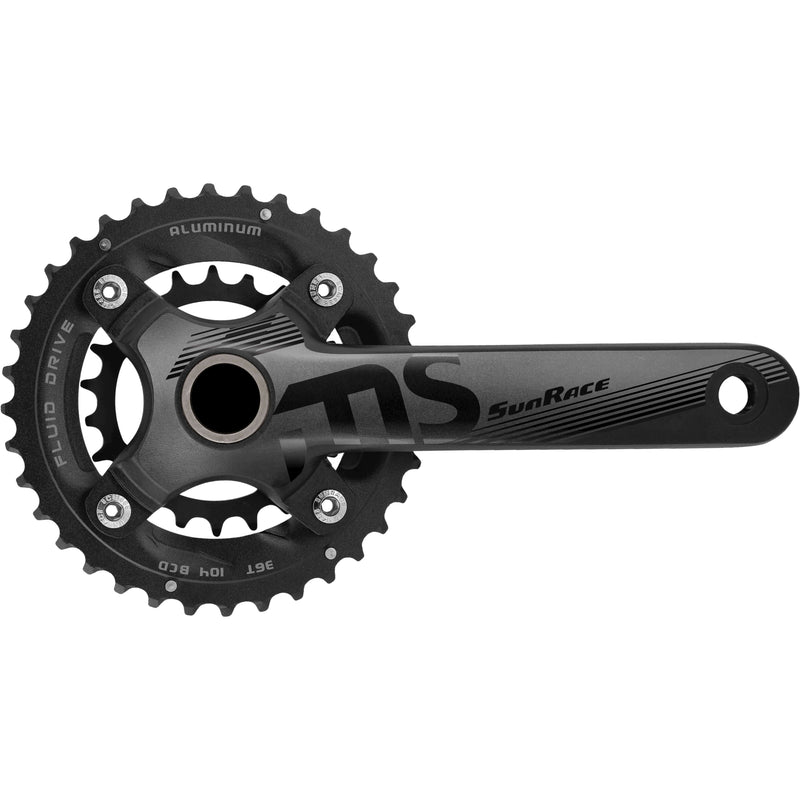 Load image into Gallery viewer, Sunrace crankstel hollowtech fcms66 10-speed 36 22t. 175mm incl. bbm97
