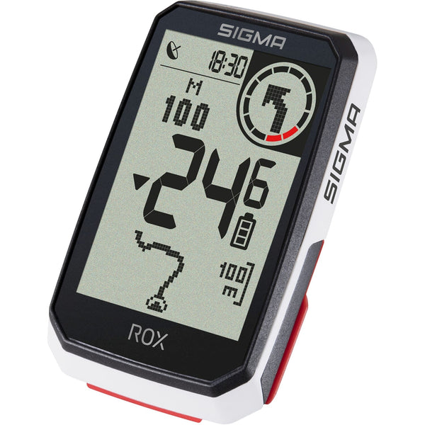 Sigma rox 4.0 gps black/white hr handlebar mount + ant + /ble chest strap