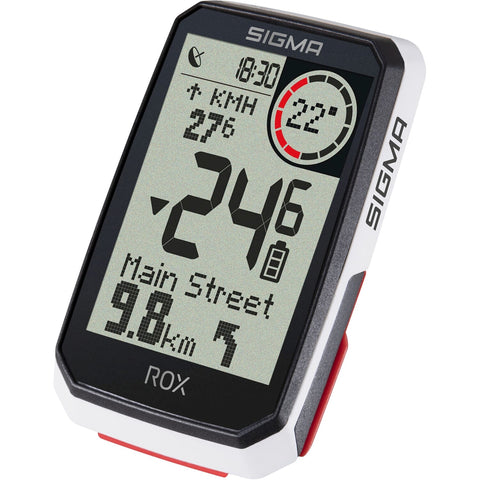 Sigma rox 4.0 gps black/white hr handlebar mount + ant + /ble chest strap