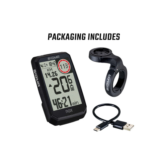 Sigma fietscomputer rox 4.0 endurance zwart