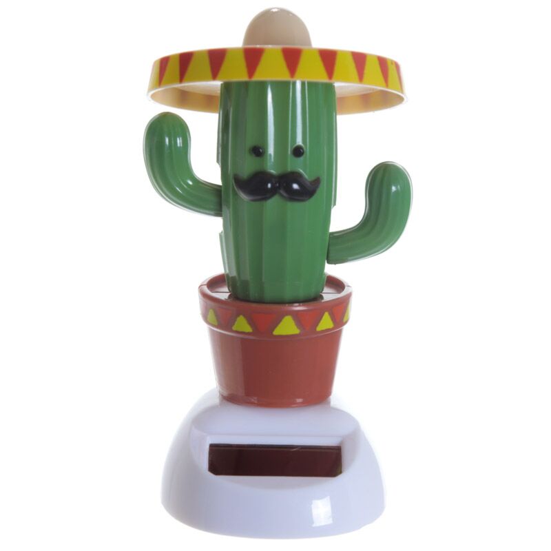 Load image into Gallery viewer, Cactus met sombrero solar poppetje
