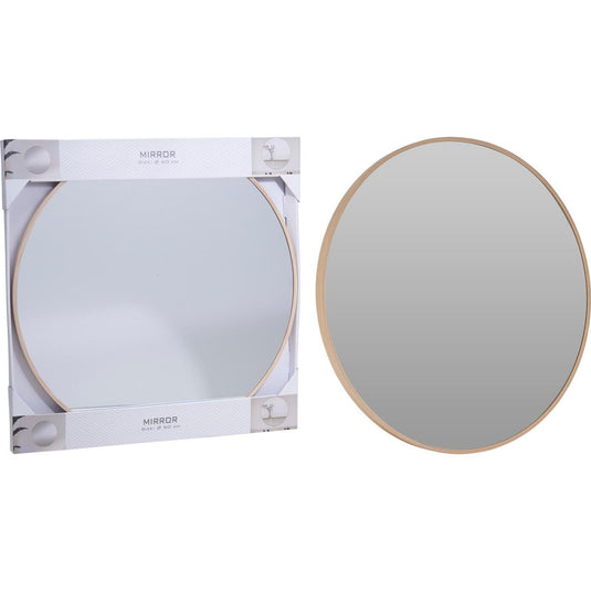 Home styling spiegel hout ã¸60cm