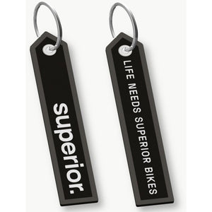 Superior sleutelhanger zwart wit