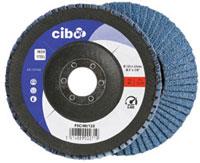 Cibo lamellenschijf 125mm blauw 80 conisch inox | 10 stuks