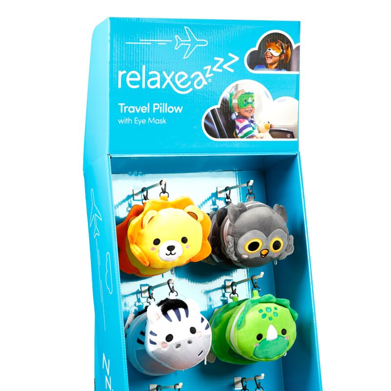 Load image into Gallery viewer, 10 haken product display stand voor relaxeazzz reiskussens slaapmaskers
