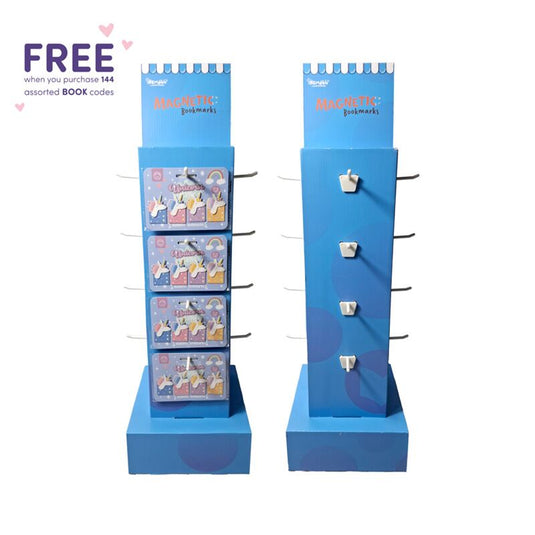 Imp 16 haken fsdu carrousel display voor magnetische boekenleggers
