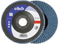 Cibo lamellenschijf 125mm blauw 80 vlak inox | 10 stuks