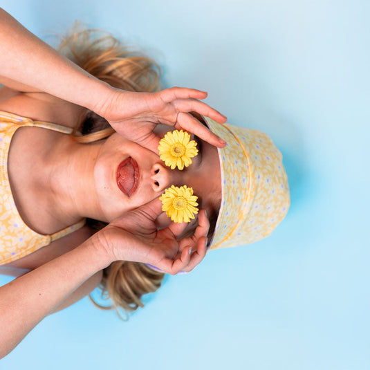 Florish | geel uv omkeerbaar zonnehoedje