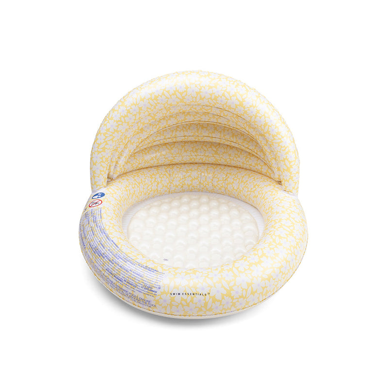 Load image into Gallery viewer, Florish | geel zwembad ø 100 cm met zonnescherm
