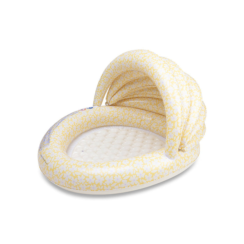 Load image into Gallery viewer, Florish | geel zwembad ø 100 cm met zonnescherm
