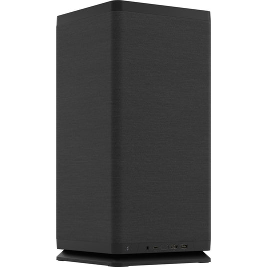 Fractal design mood black mini tower behuizing (zwart | 2x usb-a | 1x usb-c)