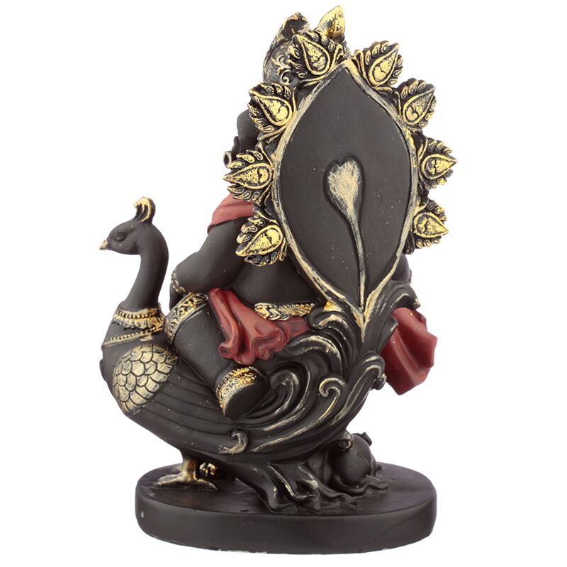 Load image into Gallery viewer, Ganesh beeldje met pijp en pauwhaan
