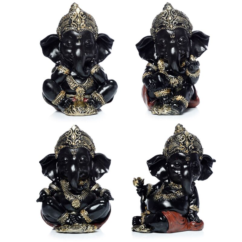 Load image into Gallery viewer, Zwart goud ganesh
