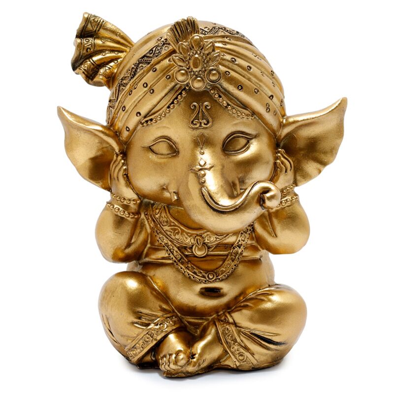 Load image into Gallery viewer, Set 3 gouden ganesh hoor spreek zie geen kwaad
