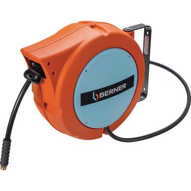 Berner luchthaspel 15bar 10m �8mm zelfoprollend oranje