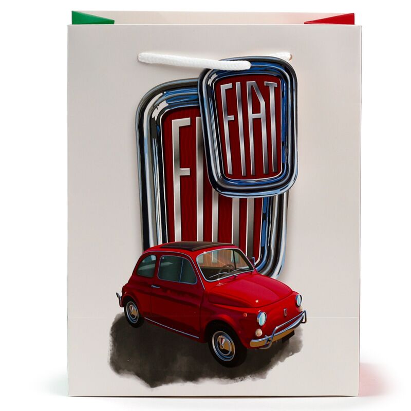 Load image into Gallery viewer, Union fiat 500 retro rood wit - cadeautasje medium
