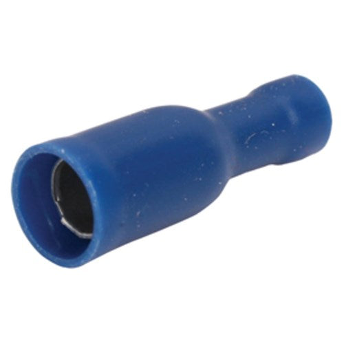 Box of 25 slide plug round female blue 4mm