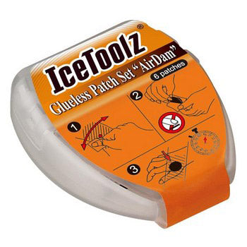 Self-adhesive tire patches "AirDam" IceToolz 24056J5 - 50 boxes of 6 pieces (in pot)