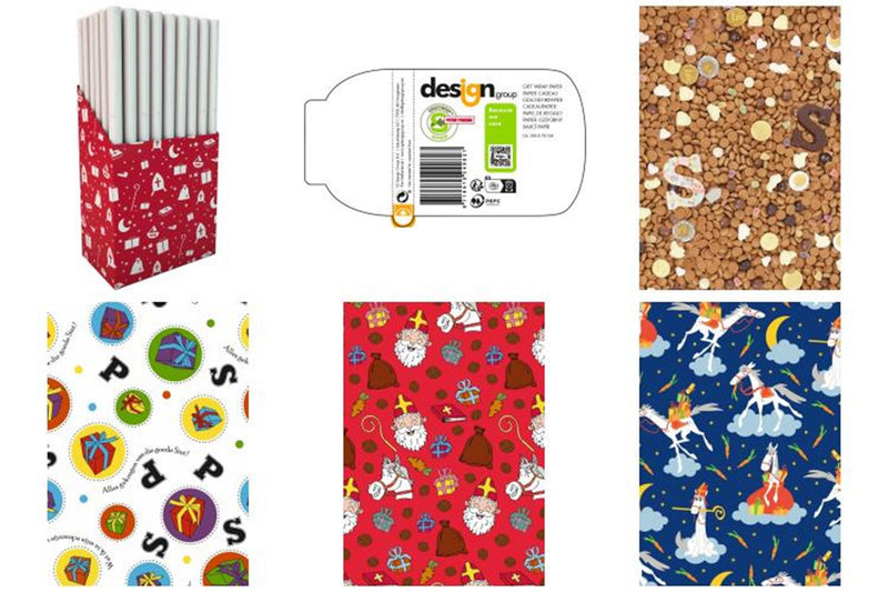 Load image into Gallery viewer, Hoomark sinterklaaspapier 200x70 per losse rol

