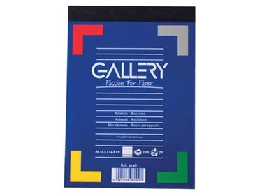 Gallery notitieblok formaat 105 x 148 cm (a6) gelijnd blok van 100 vel