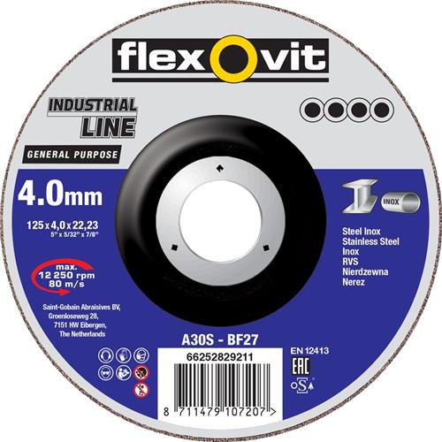 Flexovit cbs industrial 230x4x22.23 a30s t27 | 20 stuks