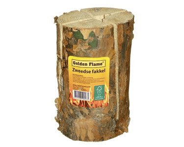 Golden flame zweedse fakkel (25cm)