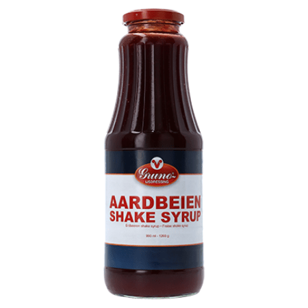 Gruno shake siroop aardbei (1 liter)