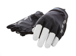 Mirage Lycra handschoen maat l gel zwart korte vinger op kaart