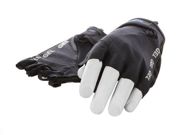 Mirage Lycra handschoen maat xl gel zwart korte vinger op kaart