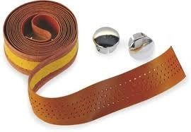 Handlebar tape real leather light brown